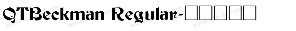 QTBeckman Regular字体转换